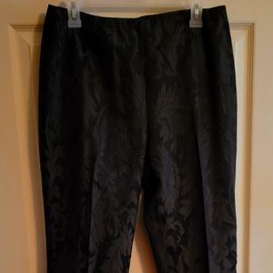 Max Mara black brocade pants
